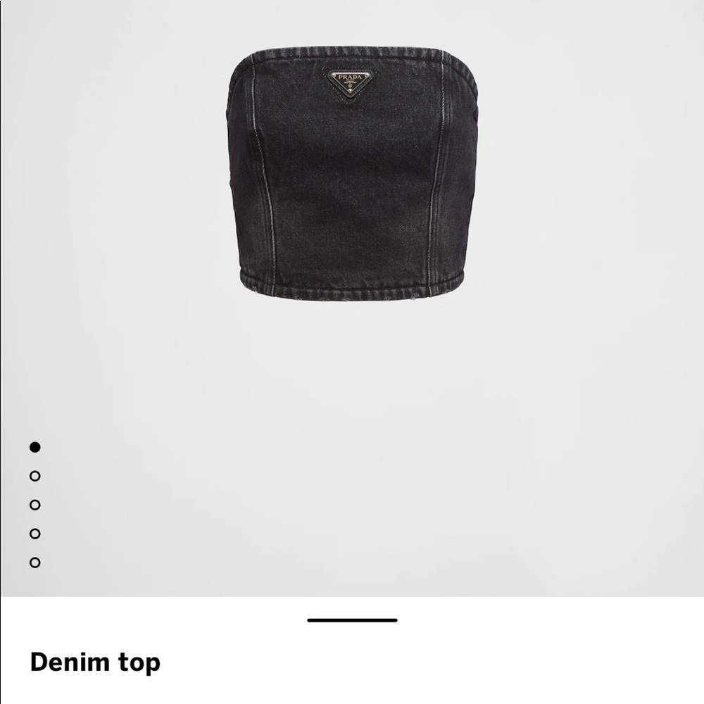 Prada denim tube top